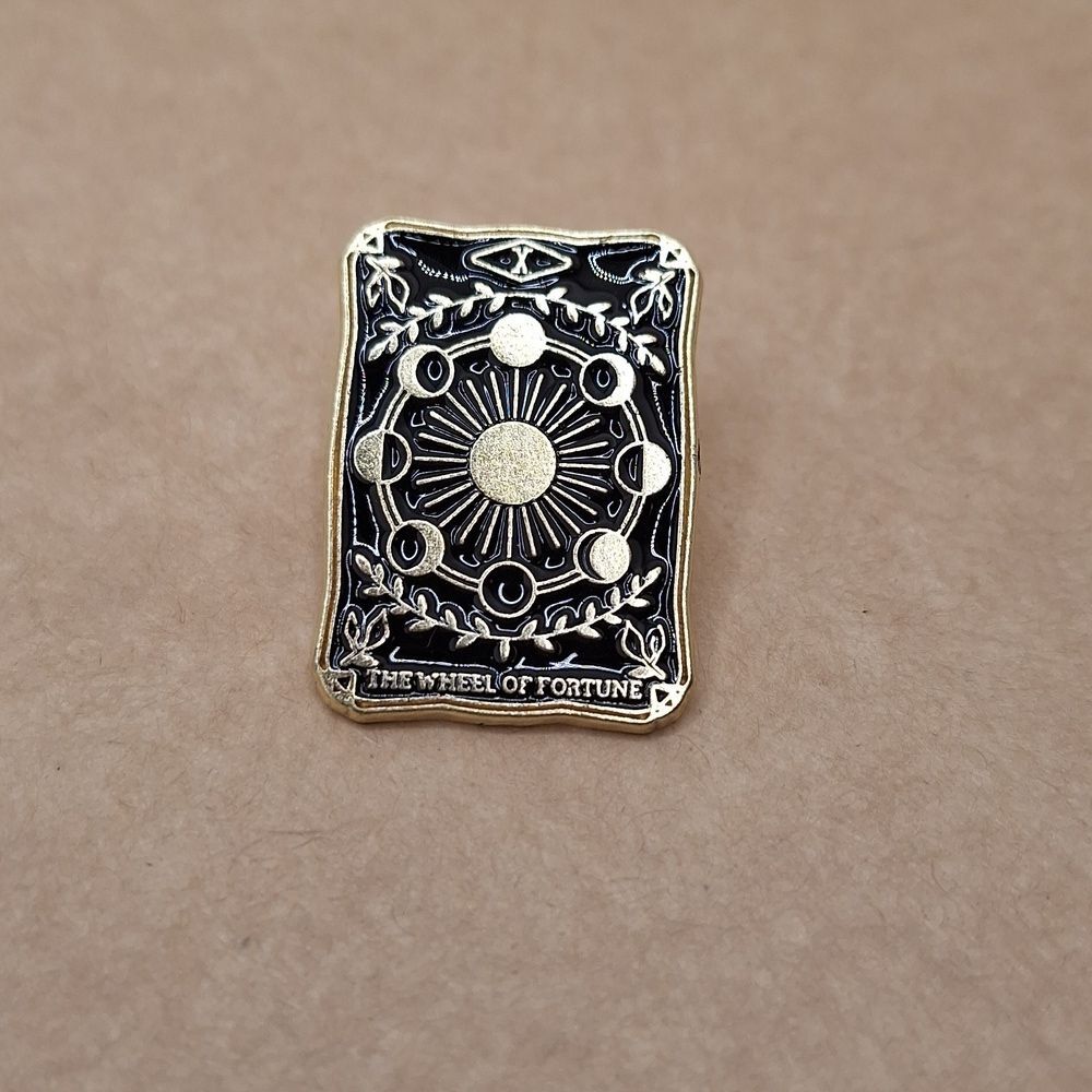 wheel of fortune Tarot card pin lapel